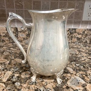 Vintage Leonard Silver Pitcher with Ice Lip